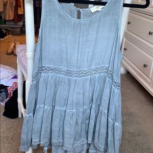 entro grey sleeveless blouse